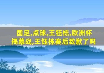国足,点球,王钰栋,欧洲杯揭幕战,王钰栋赛后致歉了吗
